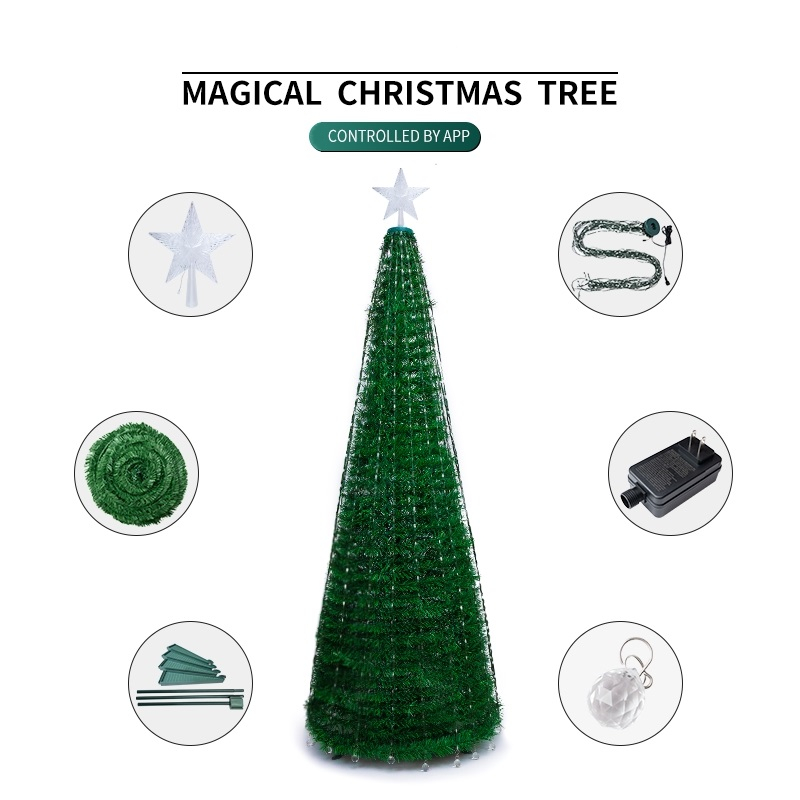 DIY Smart RGB Color Change Christmas Tree Lights with Bluetooth APP